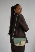 Sac À Bandoulière Kena Rafia - Vert Menthe