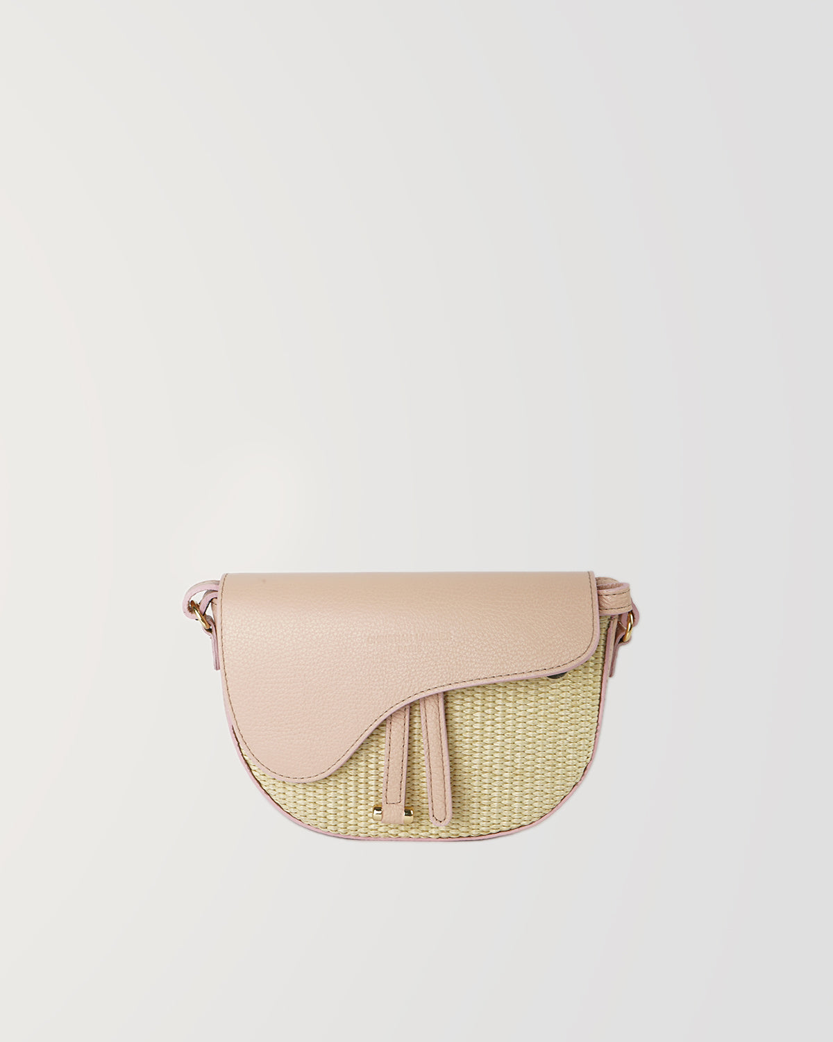 Sac À Bandoulière Kena Rafia - Rose Clair
