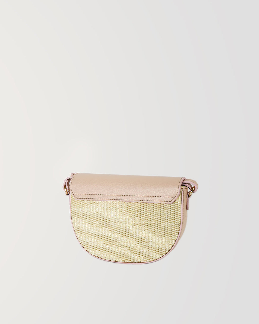 Sac À Bandoulière Kena Rafia - Rose Clair