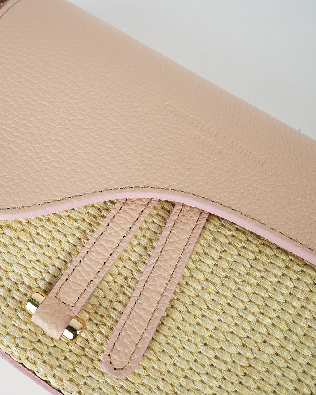 Sac À Bandoulière Kena Rafia - Rose Clair