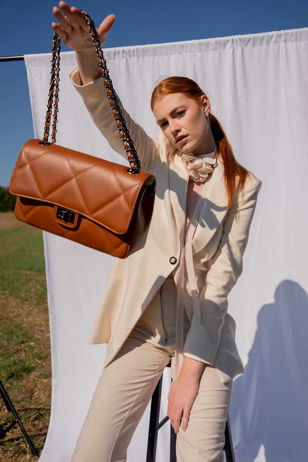 Sac À Bandoulière Lena - Camel