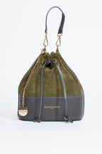 Sac Seau Katy - Vert Olive Et Gris Anthracite
