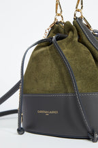 Sac Seau Katy - Vert Olive Et Gris Anthracite