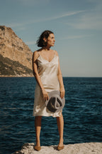 Robe Satin Claire - Champagne