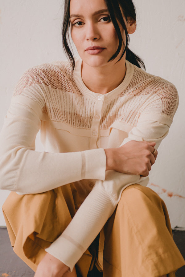 Gilet - Cléo - Meringue