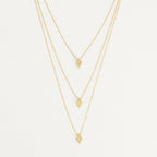 Collier Multi Rangs "Losange"  Or Jaune 375/1000