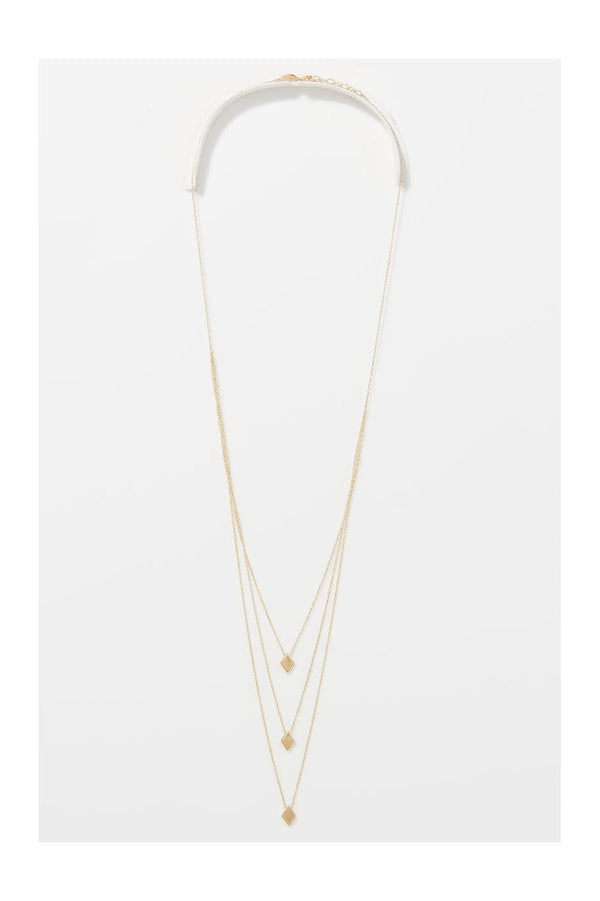 Collier Multi Rangs "Losange"  Or Jaune 375/1000