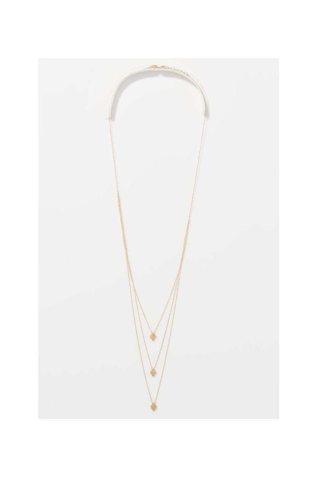 Collier Multi Rangs "Losange" Or Jaune 375/1000