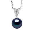 Collier Joaillerie Perle Ronde 9-10 Mm - Plusieurs Coloris - Chaîne Forçat - Argent 925 - Canet