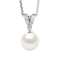 Collier Joaillerie Perle Ronde 9-10 Mm - Plusieurs Coloris - Chaîne Forçat - Argent 925 - Canet