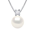 Collier Joaillerie Perle Ronde 8-9 Mm - Plusieurs Coloris - Argent 925 - Monte Carlo