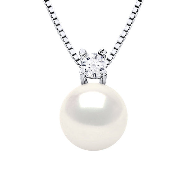 Collier Joaillerie Perle Ronde 8-9 Mm - Plusieurs Coloris - Argent 925 - Monte Carlo