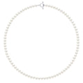 Collier Rang De Perles Semi Rondes 6-7 Mm - 55 Et 60 Cm -  Argent 925 - Honfleur