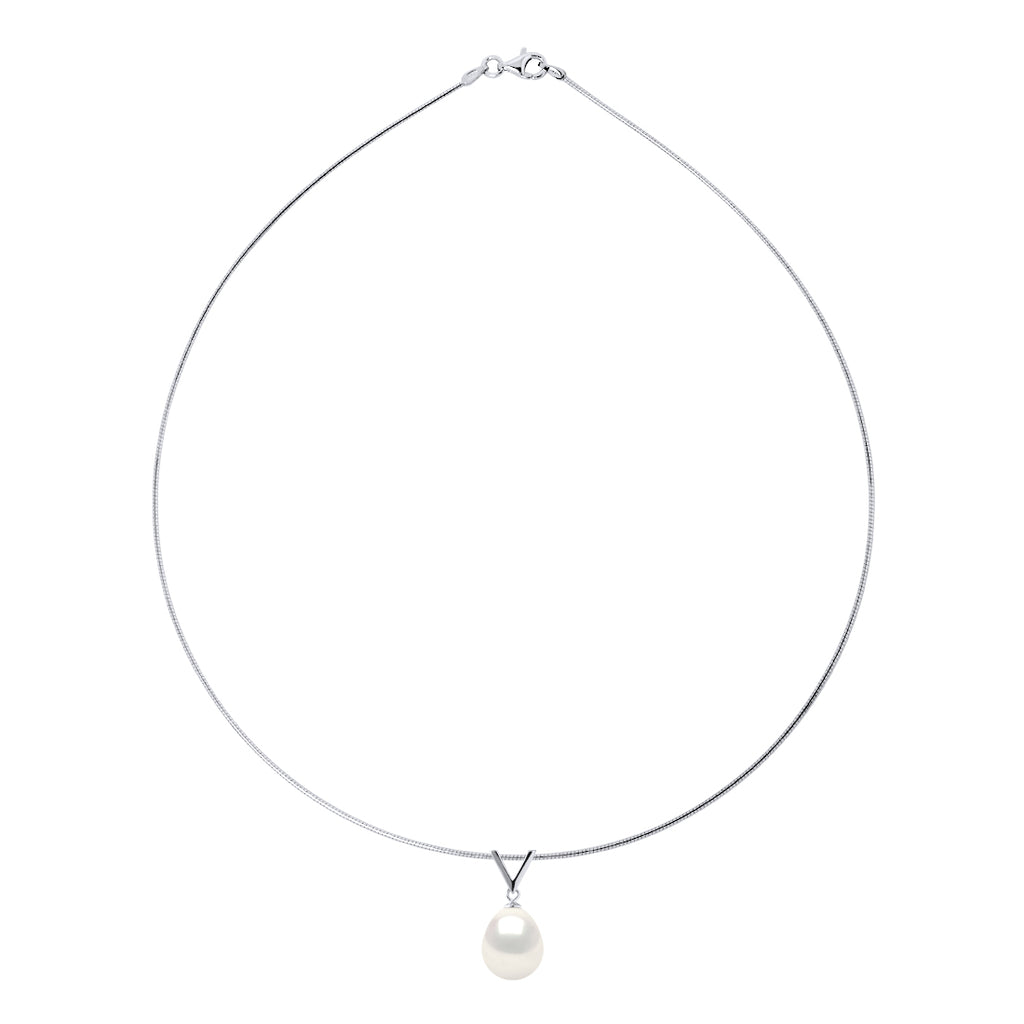 Collier Oméga Perle Poire 10-11 Mm - Plusieurs Coloris - Argent 925 - Harfleur