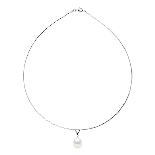 Collier Oméga Perle Poire 10-11 Mm - Plusieurs Coloris - Argent 925 - Harfleur