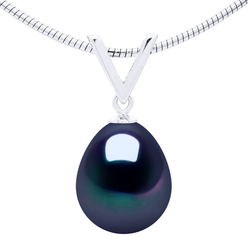 Collier Oméga Perle Poire 10-11 Mm - Plusieurs Coloris - Argent 925 - Harfleur