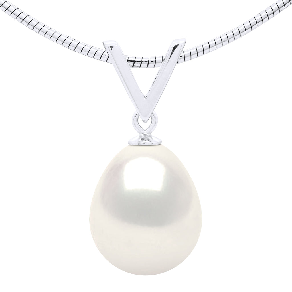 Collier Oméga Perle Poire 10-11 Mm - Plusieurs Coloris - Argent 925 - Harfleur