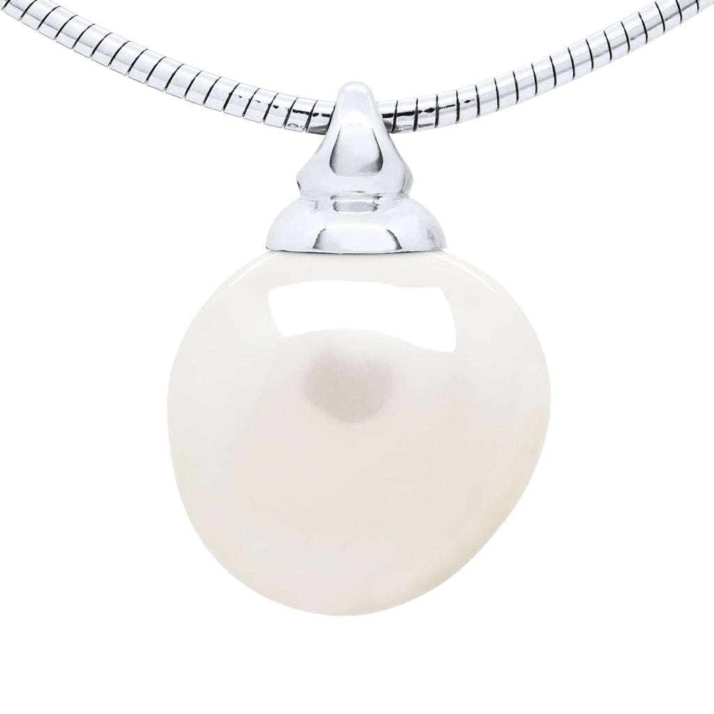 Collier Semi Rigide Véritable Perle De Culture D'Eau Douce Baroque 12-13 Mm