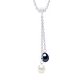 Collier "Duo" 2 Véritables Perles De Culture D'Eau Douce Poires 7-8 Mm