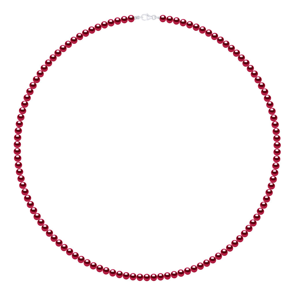 Collier Rang De Perles 6-7 Mm - Longueur 55 Cm - Fermoir Mousqueton - Argent 925 - Neuilly