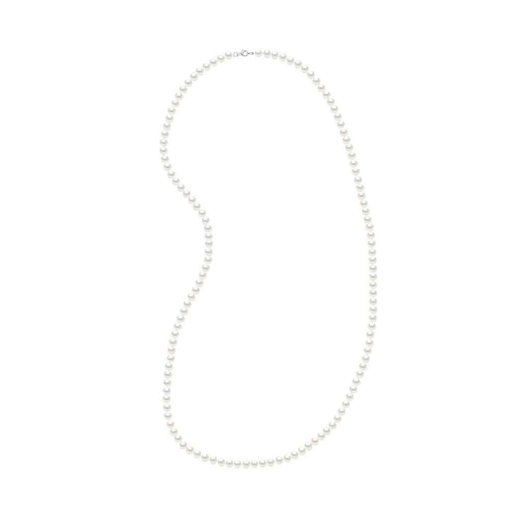 Sautoir De Perles Semi-Rondes / Baroques 6-7 Mm - Longueur 75 Cm - Velais