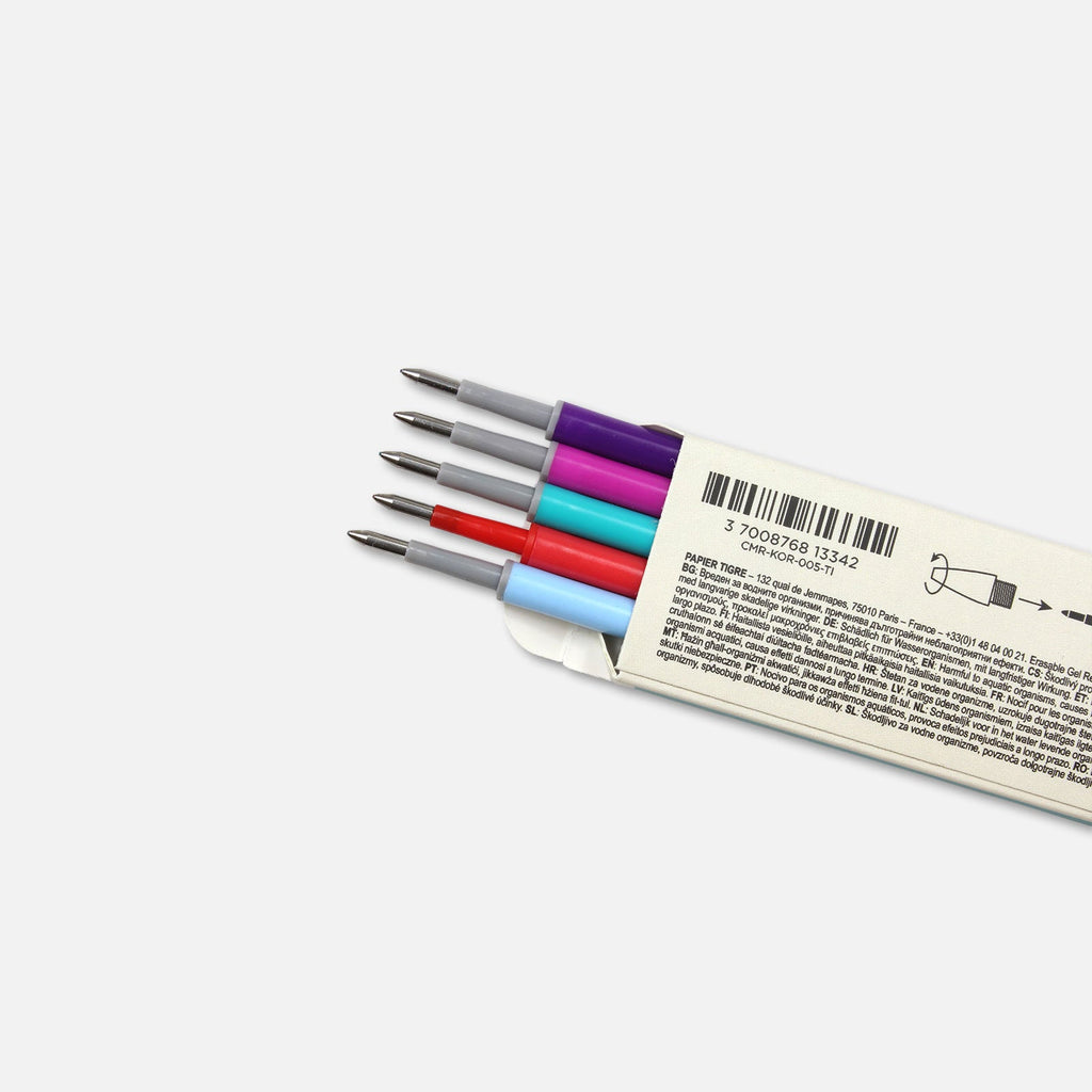 Pack De 5 Recharges Stylo Effaçable Korektor - Multicolore