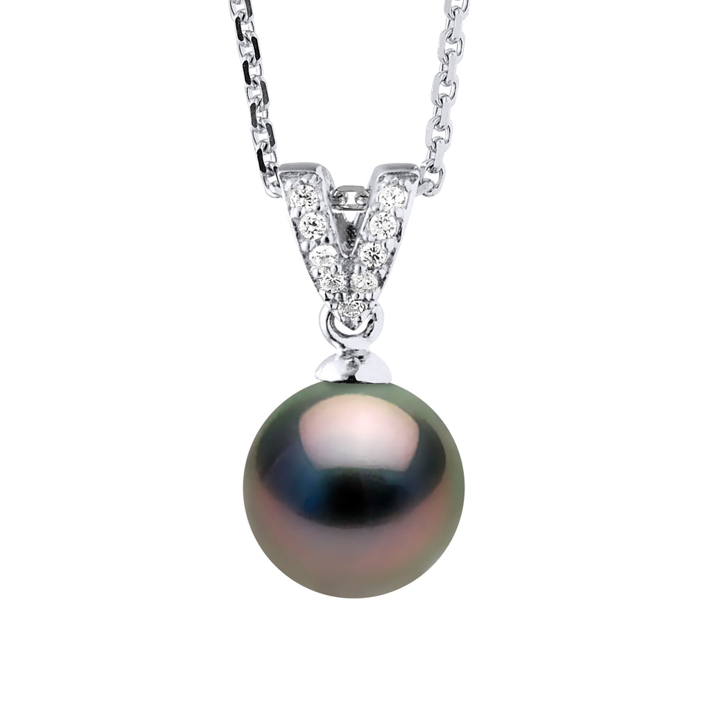 Collier Joaillerie Perle De Tahiti Ronde 9-10 Mm - Argent 925 - Poenumi