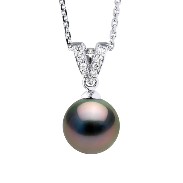 Collier Joaillerie Perle De Tahiti Ronde 9-10 Mm - Argent 925 - Poenumi