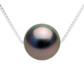Collier Véritable Perle De Culture De Tahiti Ronde 9-10 Mm