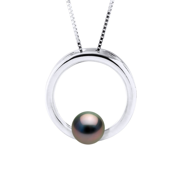 Collier Perle De Tahiti Ronde 8-9 Mm - Argent 925 - Mapanga