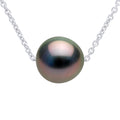 Collier Véritable Perle De Culture De Tahiti Ronde 8-9 Mm