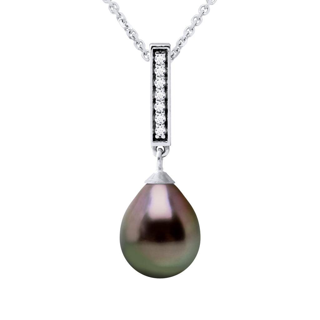 Collier Joaillerie Perle De Tahiti Ovale 8-9 Mm - Argent 925 - Noenama