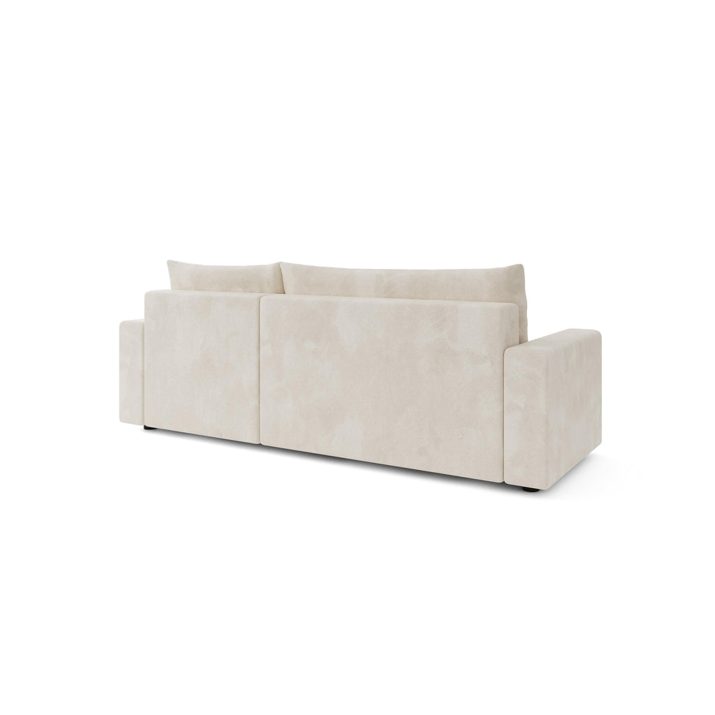 Teo - Canapé D'Angle 4 Places - Velours Beige