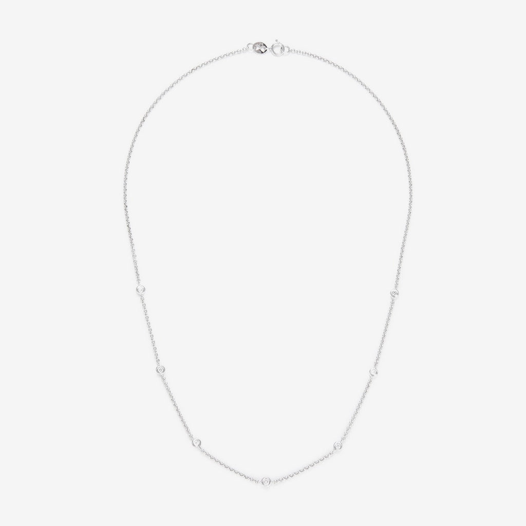 Collier "Sunshine" Diamants 0,22/7 - Or Blanc