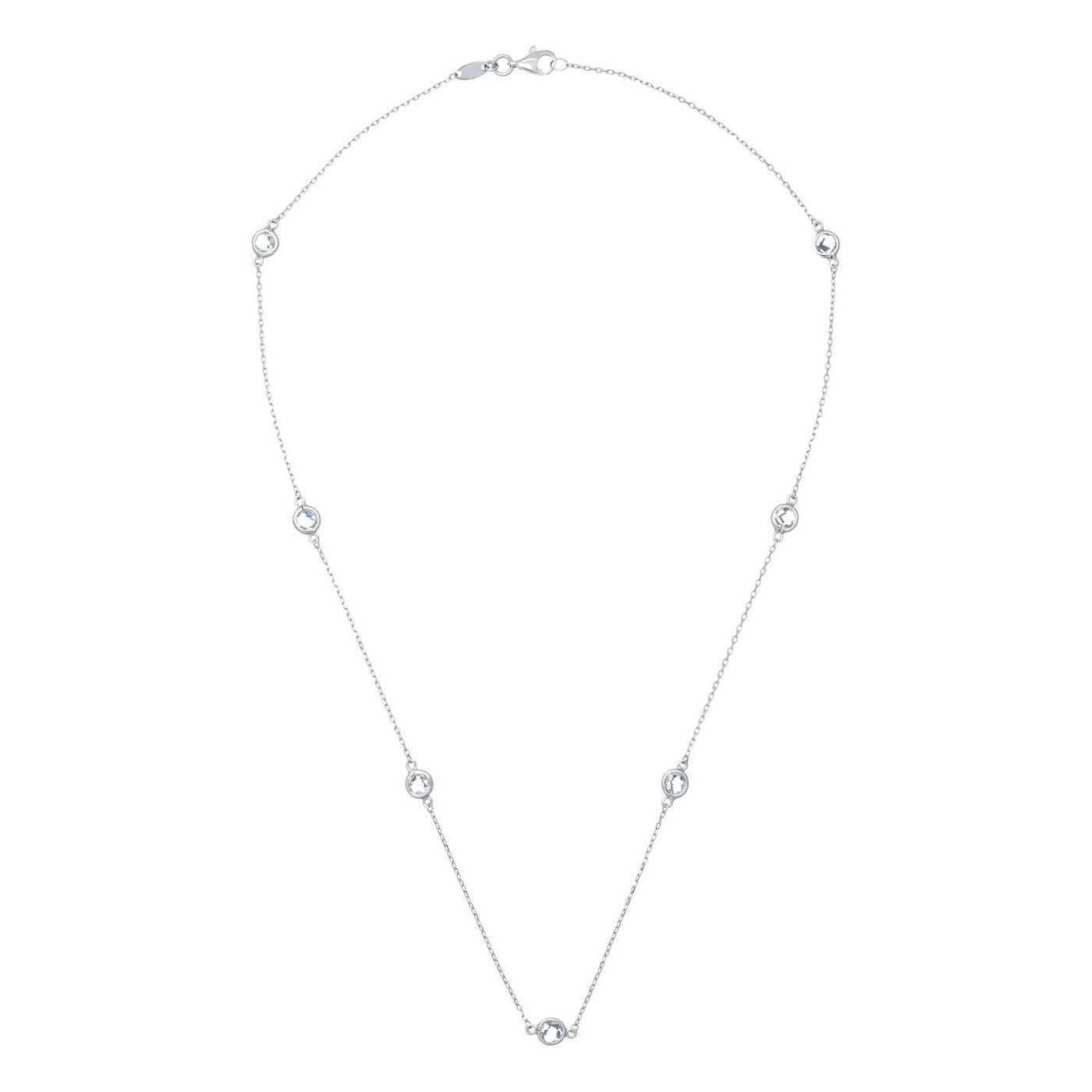 Collier "Sunshine" D0,22/7 - Or Blanc 375/1000