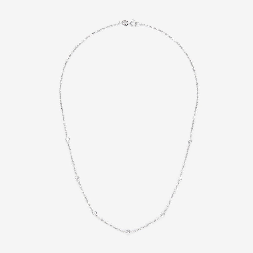 Collier "Sunshine" D0,22/7 - Or Blanc 375/1000