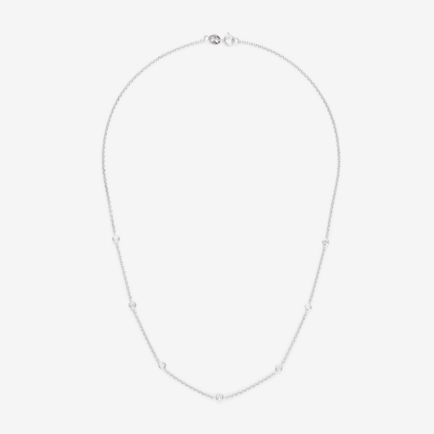Collier "Sunshine" D0,22/7 - Or Blanc 375/1000