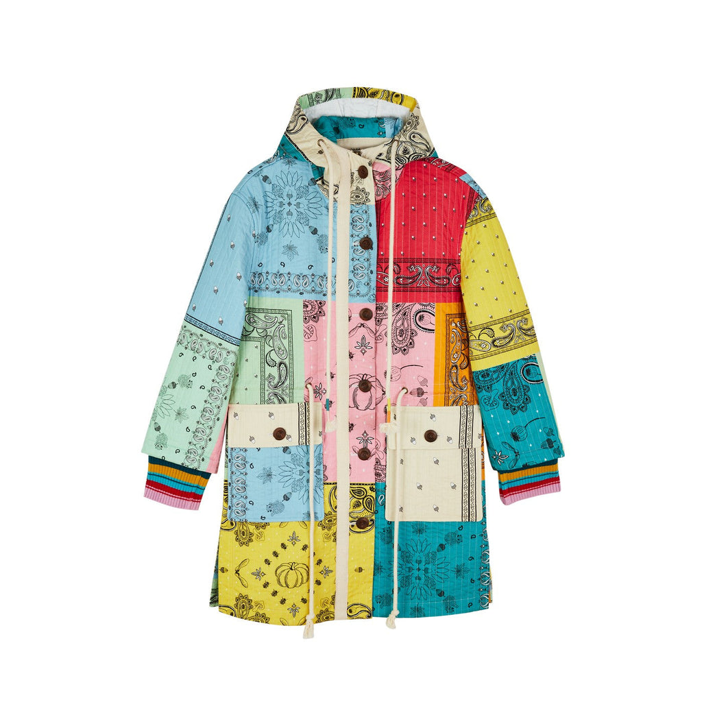 Manteau Bandana Print Quilted