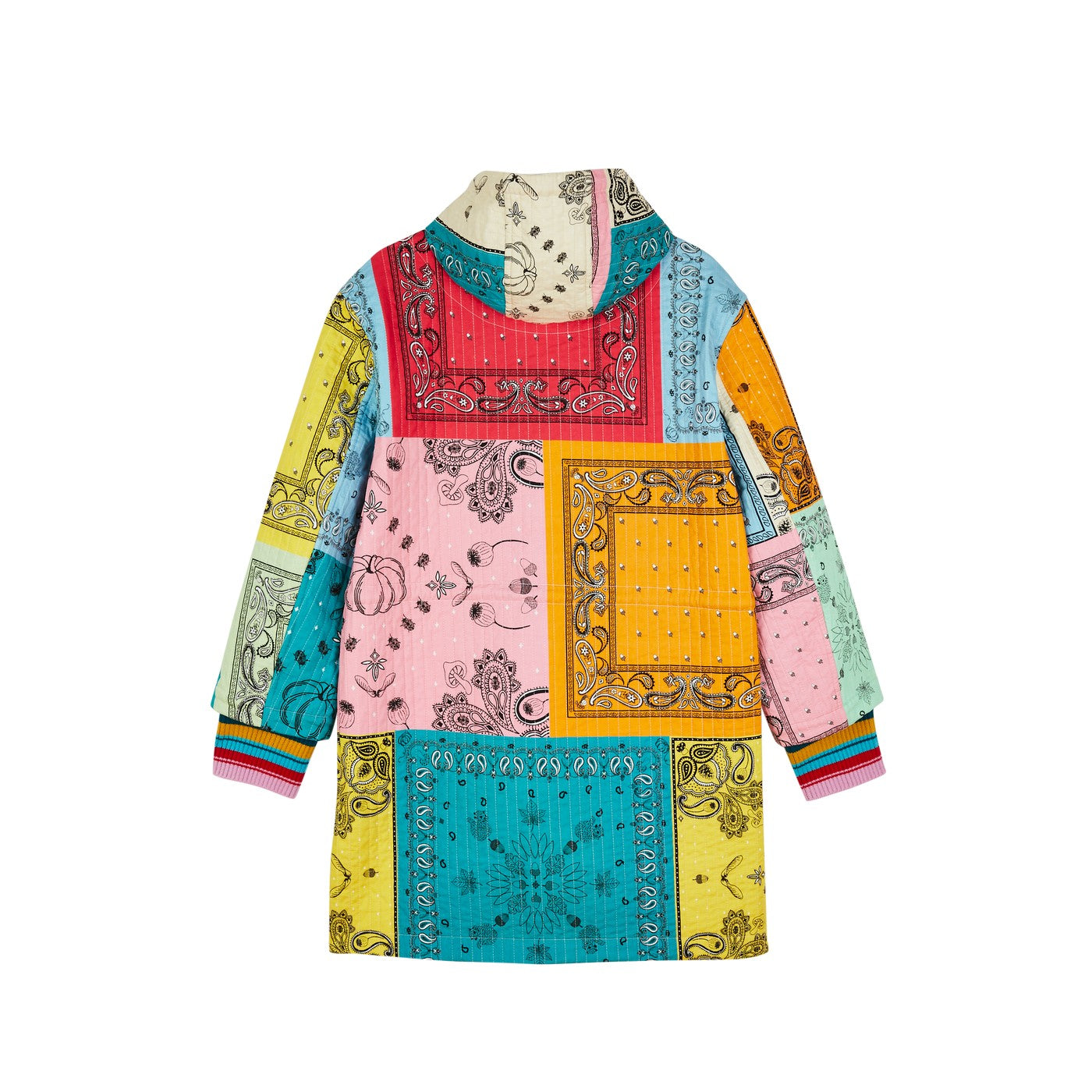 Manteau Bandana Print Quilted