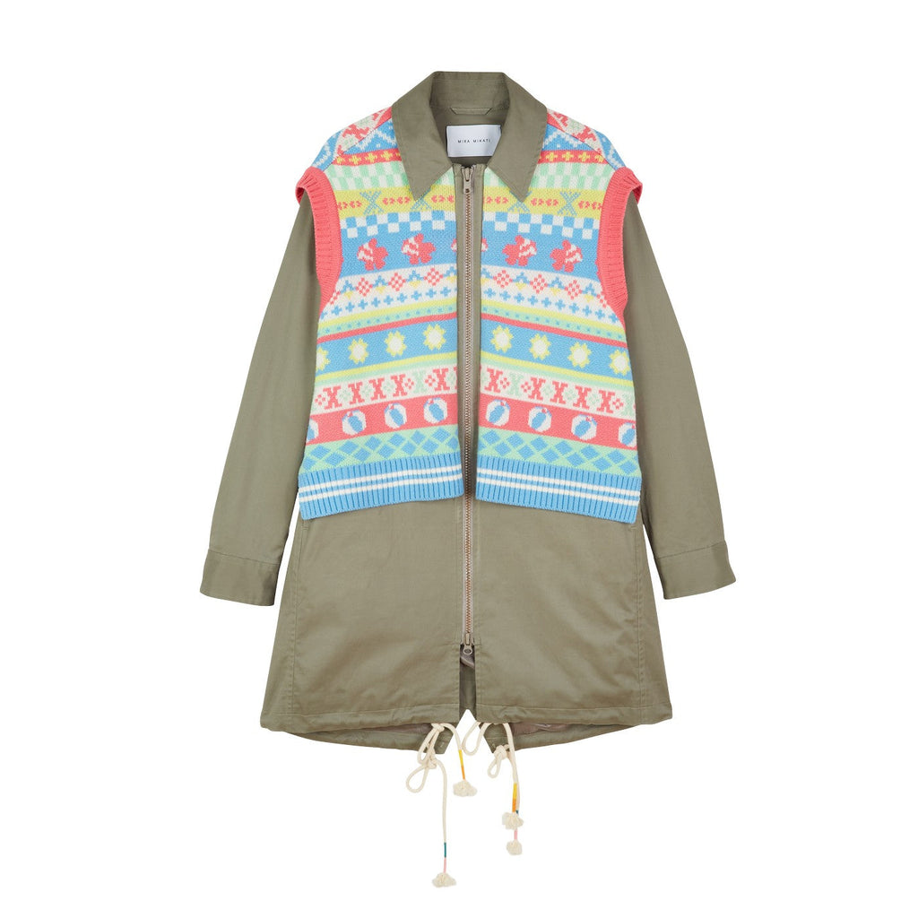 Manteau Fair Isle Overlay
