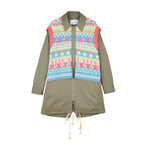 Manteau Fair Isle Overlay