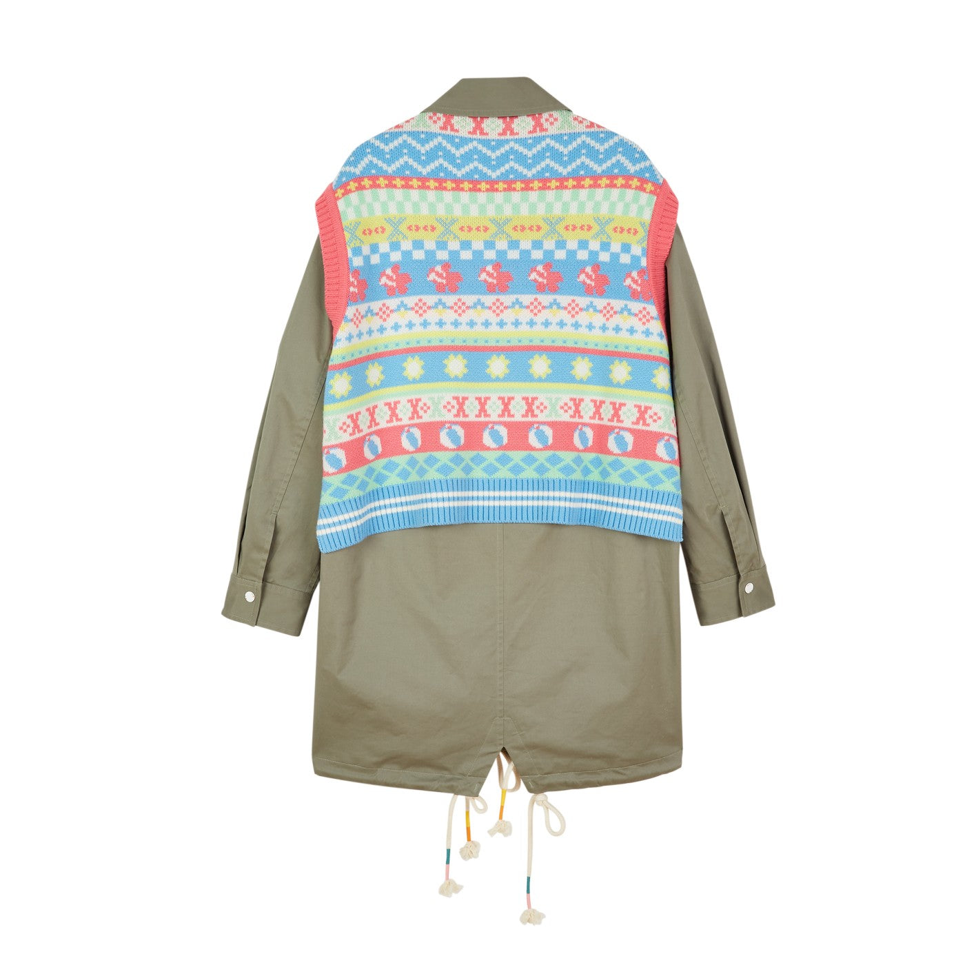Manteau Fair Isle Overlay