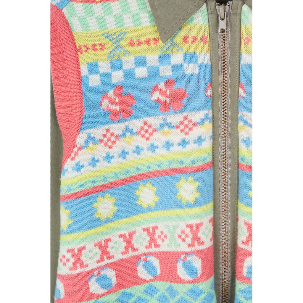 Manteau Fair Isle Overlay