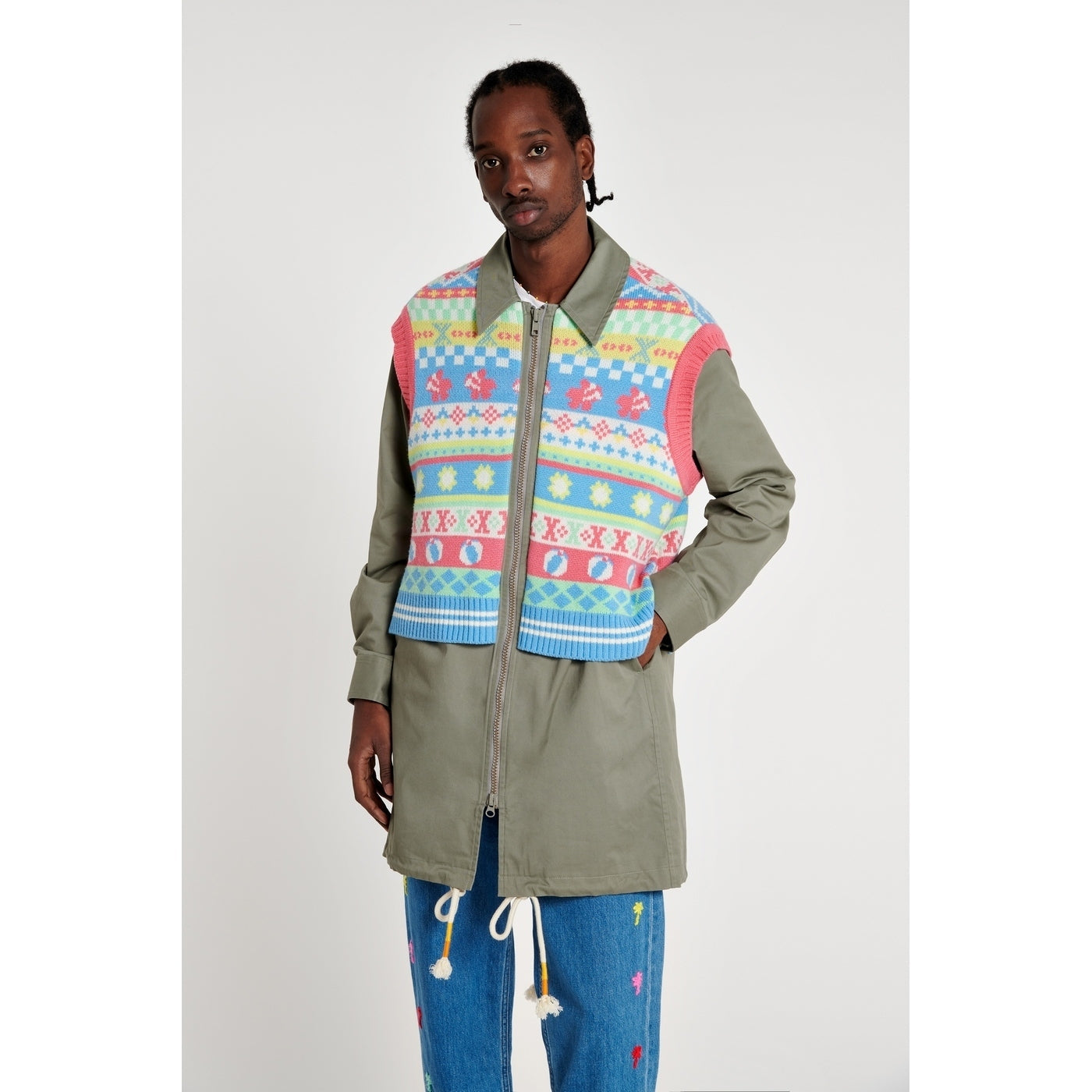 Manteau Fair Isle Overlay