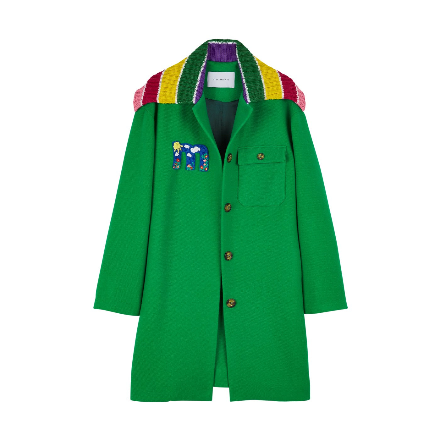 Manteau Ribbed Collar Patch