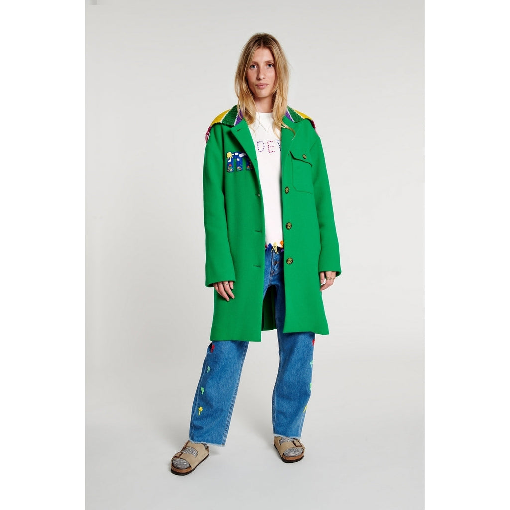 Manteau Ribbed Collar Patch