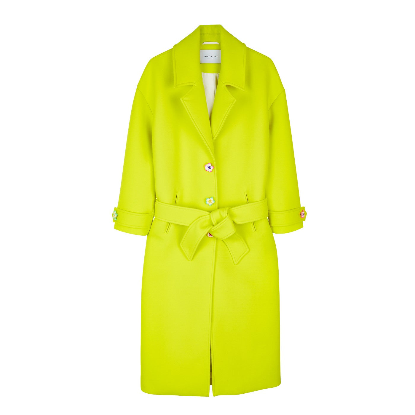 Manteau Single Breasted Flower Button