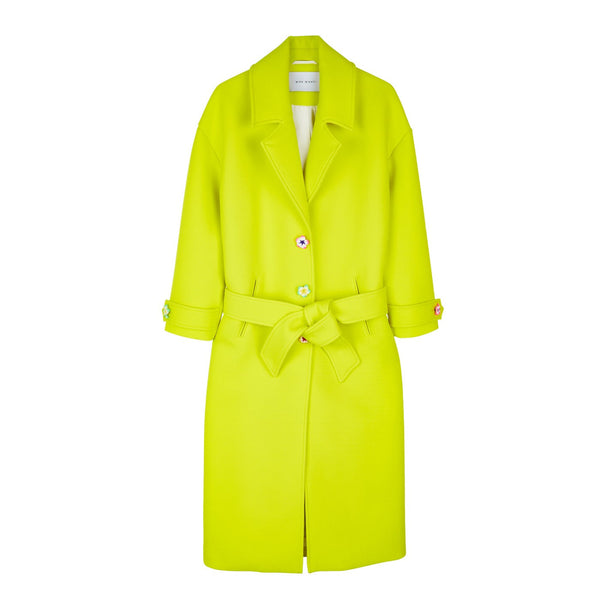 Manteau Single Breasted Flower Button