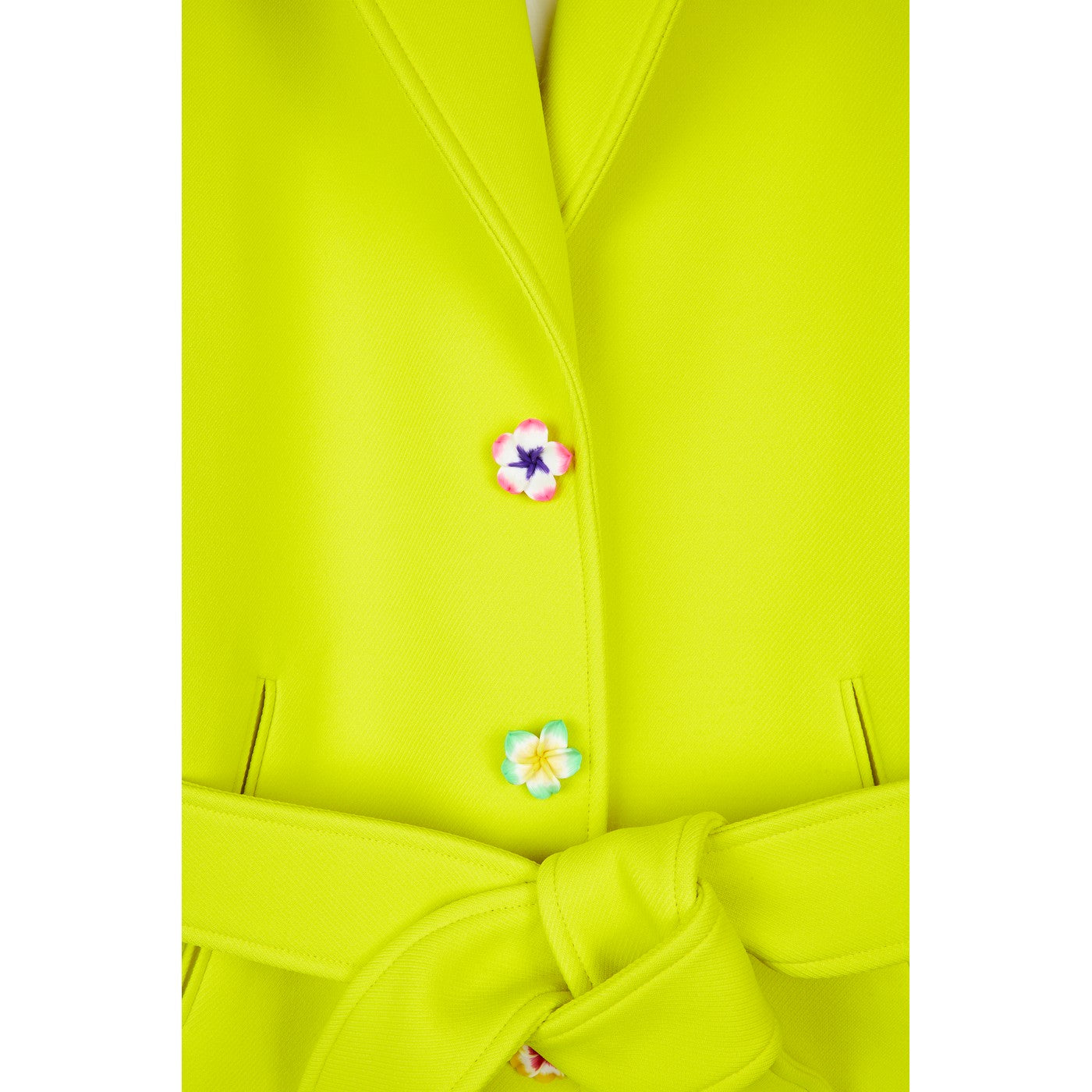 Manteau Single Breasted Flower Button