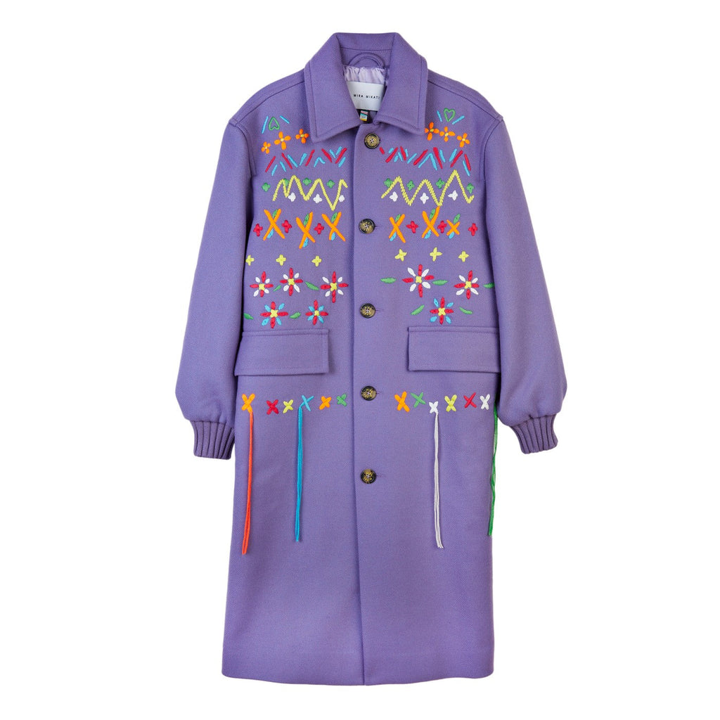 Manteau Fair Isle Embroidered